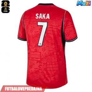 Lacne Muži Futbalové dres Anglicko Bukayo Saka #7 MS 2026 Krátky Rukáv - Preč